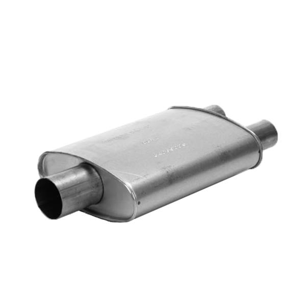 Cherry Bomb Turbo 3" In 2.5" Dual Out Aluminized Oval Muffler - Click Image to Close